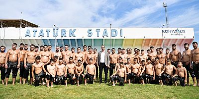 Başkan Kotan'dan güreşçilere moral ziyareti